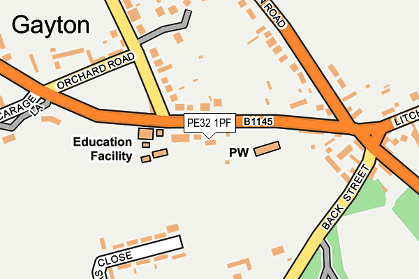 PE32 1PF map - OS OpenMap – Local (Ordnance Survey)