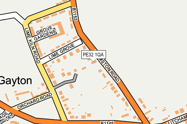 PE32 1QA map - OS OpenMap – Local (Ordnance Survey)