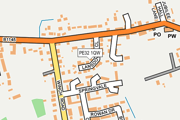 PE32 1QW map - OS OpenMap – Local (Ordnance Survey)