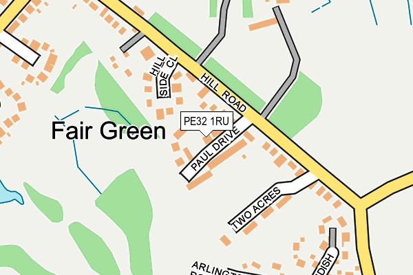 PE32 1RU map - OS OpenMap – Local (Ordnance Survey)