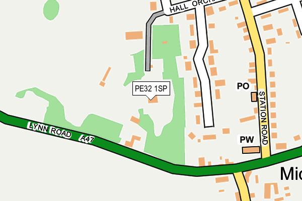 PE32 1SP map - OS OpenMap – Local (Ordnance Survey)