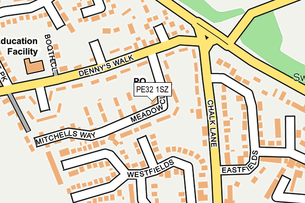 PE32 1SZ map - OS OpenMap – Local (Ordnance Survey)