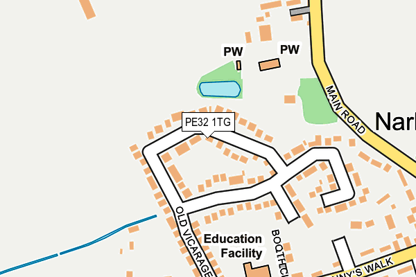 PE32 1TG map - OS OpenMap – Local (Ordnance Survey)