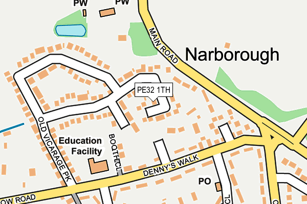 PE32 1TH map - OS OpenMap – Local (Ordnance Survey)