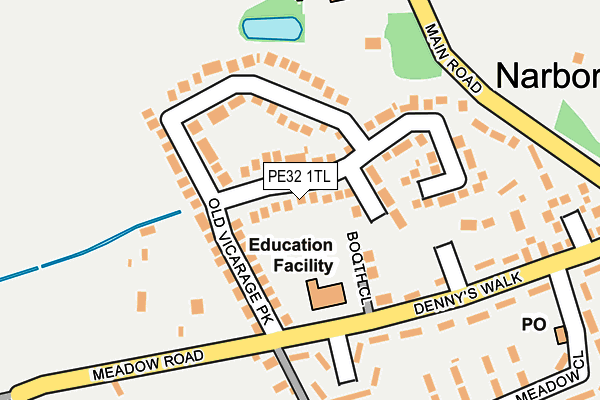 PE32 1TL map - OS OpenMap – Local (Ordnance Survey)