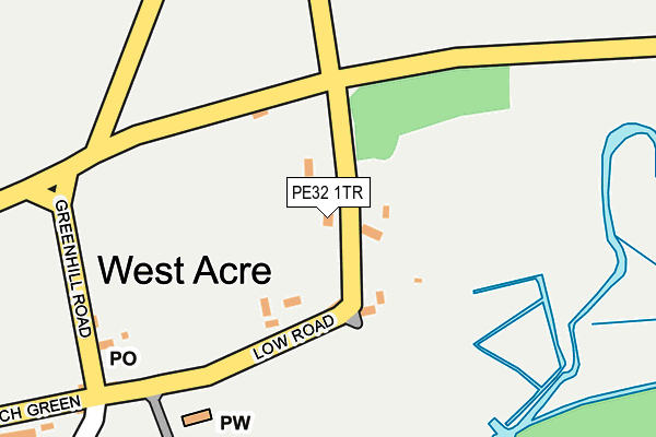 PE32 1TR map - OS OpenMap – Local (Ordnance Survey)