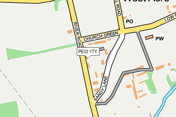 PE32 1TY map - OS OpenMap – Local (Ordnance Survey)