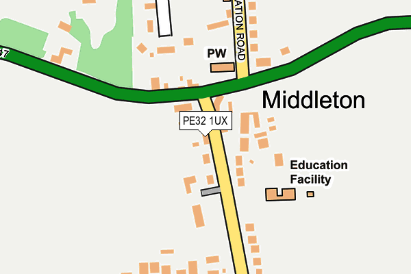 PE32 1UX map - OS OpenMap – Local (Ordnance Survey)