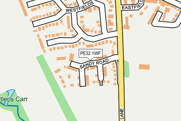 PE32 1WF map - OS OpenMap – Local (Ordnance Survey)