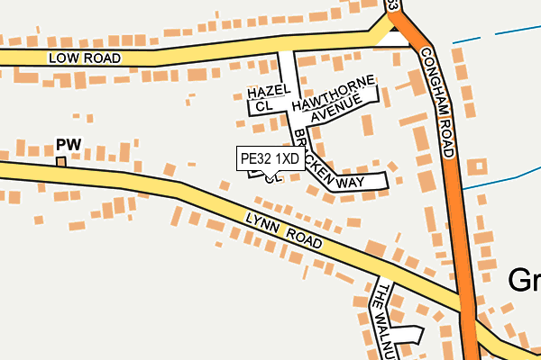 PE32 1XD map - OS OpenMap – Local (Ordnance Survey)