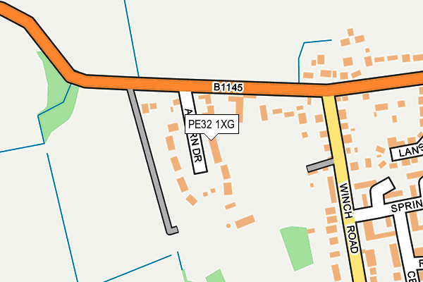 PE32 1XG map - OS OpenMap – Local (Ordnance Survey)