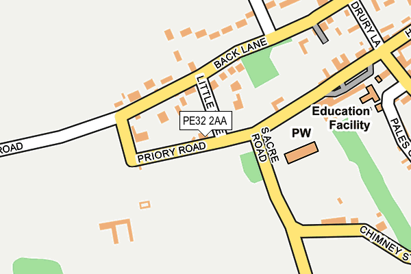 PE32 2AA map - OS OpenMap – Local (Ordnance Survey)