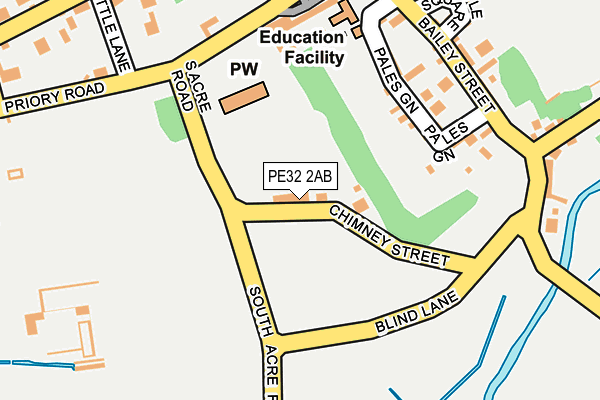 PE32 2AB map - OS OpenMap – Local (Ordnance Survey)