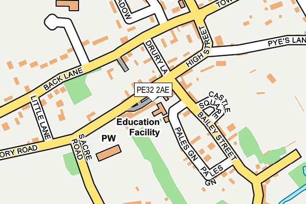 PE32 2AE map - OS OpenMap – Local (Ordnance Survey)