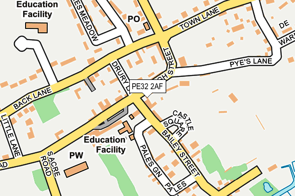 PE32 2AF map - OS OpenMap – Local (Ordnance Survey)