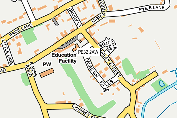 PE32 2AW map - OS OpenMap – Local (Ordnance Survey)