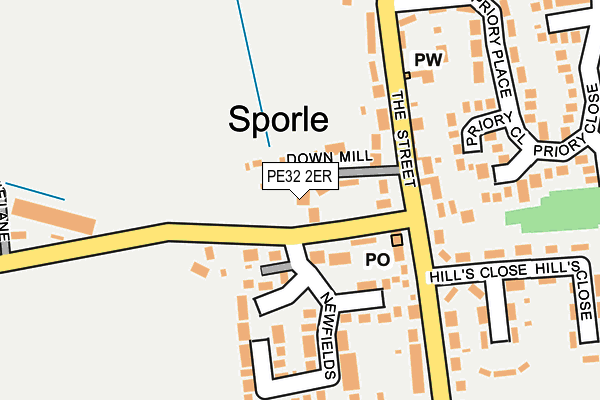 PE32 2ER map - OS OpenMap – Local (Ordnance Survey)