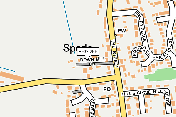 PE32 2FH map - OS OpenMap – Local (Ordnance Survey)