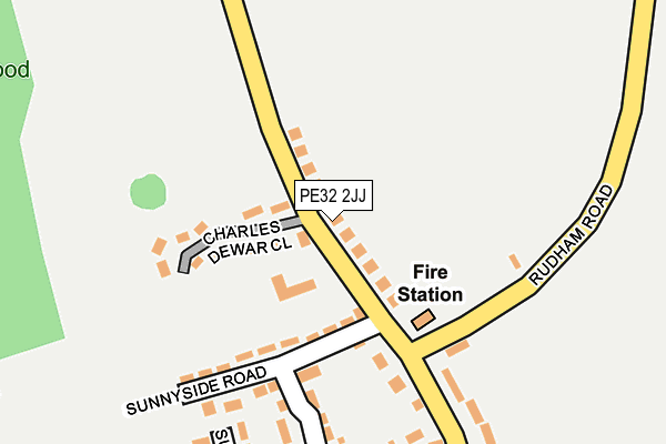 PE32 2JJ map - OS OpenMap – Local (Ordnance Survey)