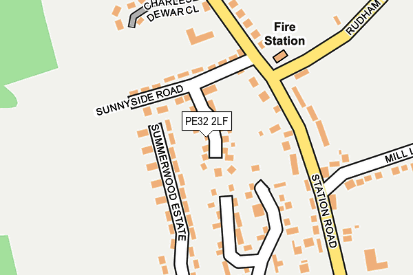 PE32 2LF map - OS OpenMap – Local (Ordnance Survey)