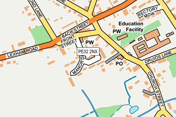 PE32 2NX map - OS OpenMap – Local (Ordnance Survey)