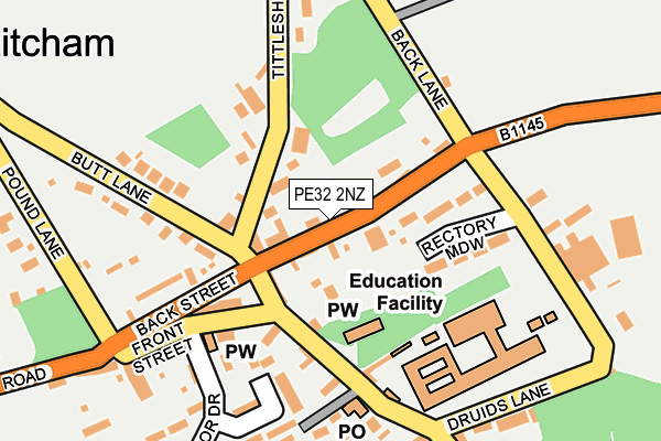 PE32 2NZ map - OS OpenMap – Local (Ordnance Survey)