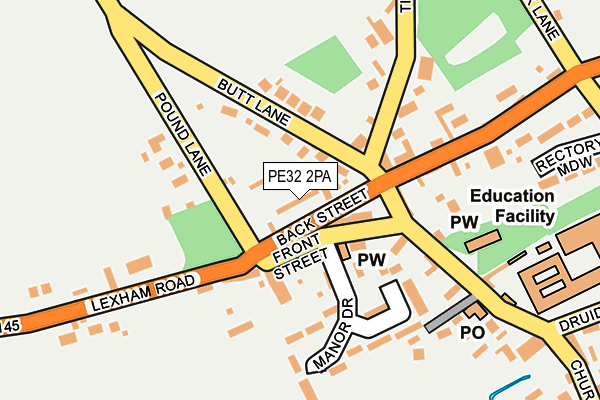 PE32 2PA map - OS OpenMap – Local (Ordnance Survey)