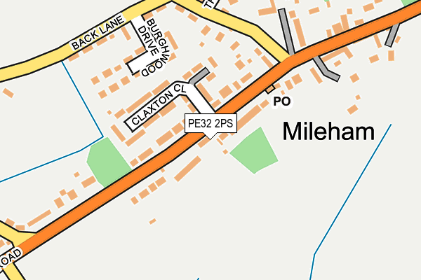 PE32 2PS map - OS OpenMap – Local (Ordnance Survey)
