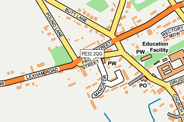 PE32 2QG map - OS OpenMap – Local (Ordnance Survey)