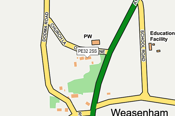 PE32 2SS map - OS OpenMap – Local (Ordnance Survey)