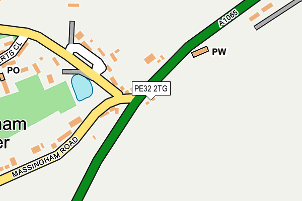 PE32 2TG map - OS OpenMap – Local (Ordnance Survey)