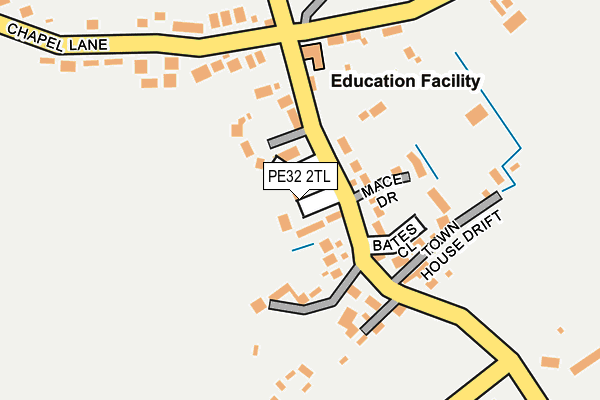 PE32 2TL map - OS OpenMap – Local (Ordnance Survey)