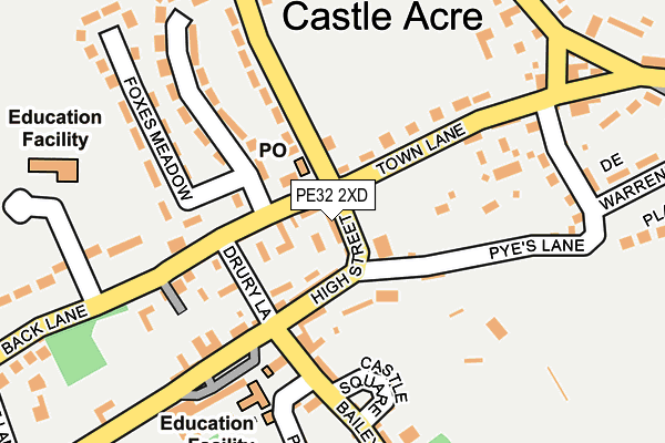 PE32 2XD map - OS OpenMap – Local (Ordnance Survey)
