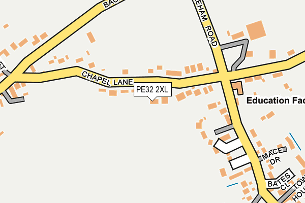 PE32 2XL map - OS OpenMap – Local (Ordnance Survey)