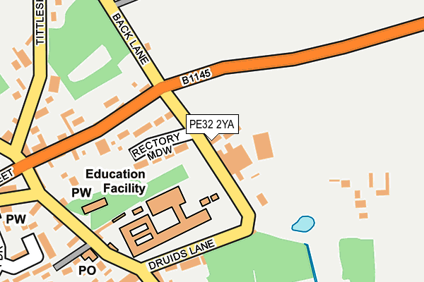 PE32 2YA map - OS OpenMap – Local (Ordnance Survey)