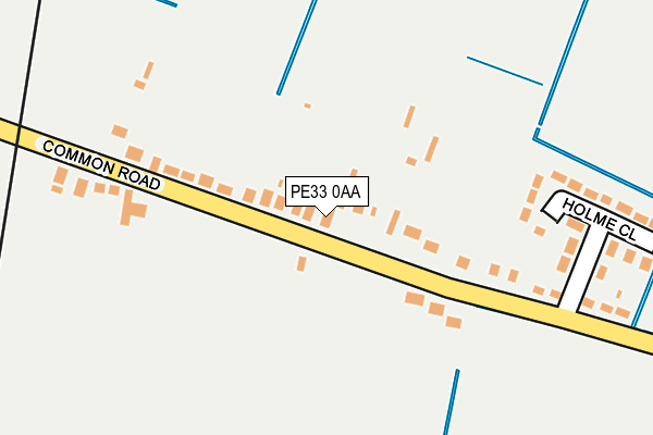 PE33 0AA map - OS OpenMap – Local (Ordnance Survey)