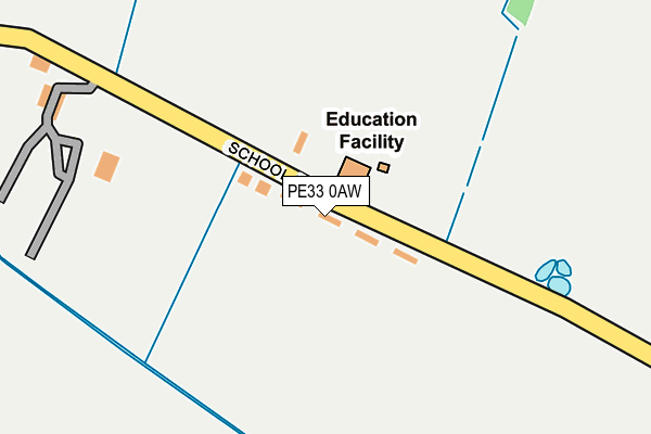 PE33 0AW map - OS OpenMap – Local (Ordnance Survey)
