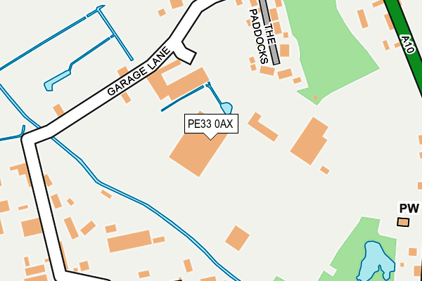 PE33 0AX map - OS OpenMap – Local (Ordnance Survey)