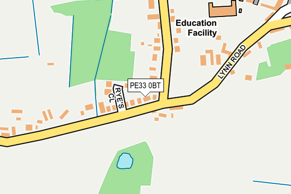 PE33 0BT map - OS OpenMap – Local (Ordnance Survey)