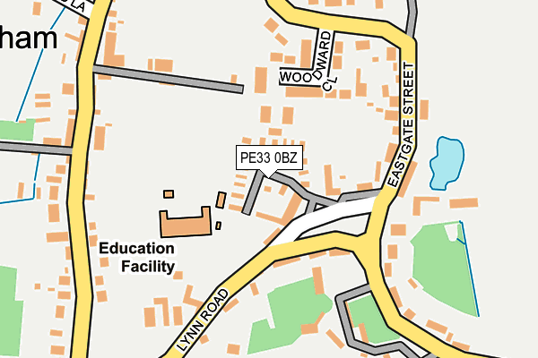 PE33 0BZ map - OS OpenMap – Local (Ordnance Survey)