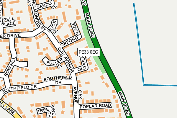 PE33 0EG map - OS OpenMap – Local (Ordnance Survey)