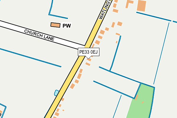 PE33 0EJ map - OS OpenMap – Local (Ordnance Survey)