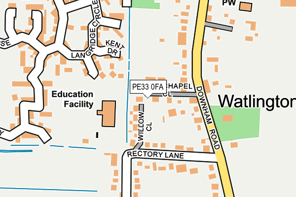PE33 0FA map - OS OpenMap – Local (Ordnance Survey)
