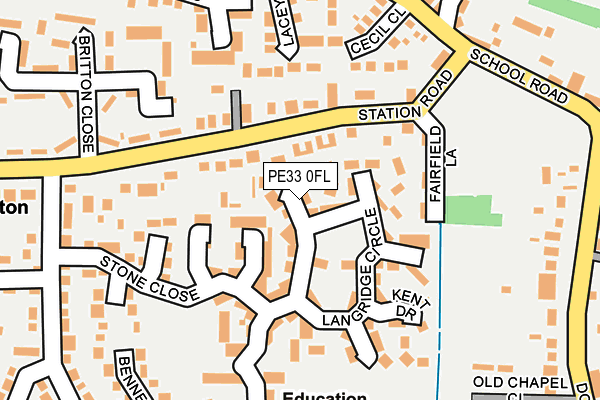 PE33 0FL map - OS OpenMap – Local (Ordnance Survey)