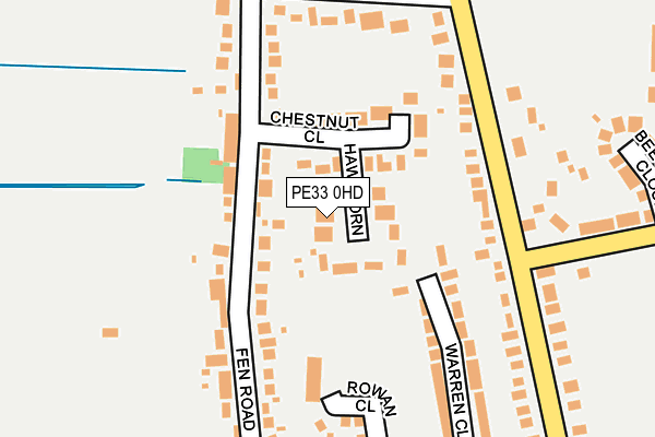 PE33 0HD map - OS OpenMap – Local (Ordnance Survey)