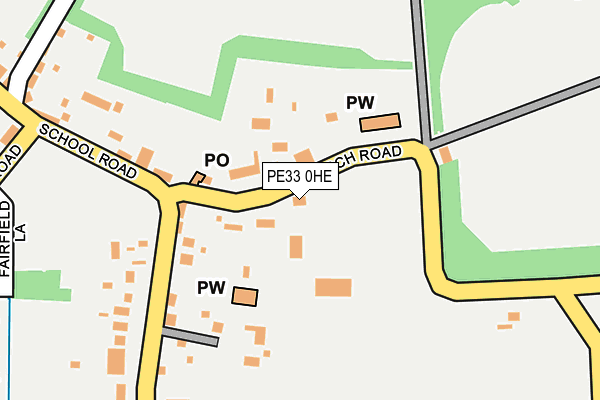 PE33 0HE map - OS OpenMap – Local (Ordnance Survey)