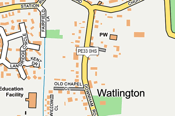 PE33 0HS map - OS OpenMap – Local (Ordnance Survey)