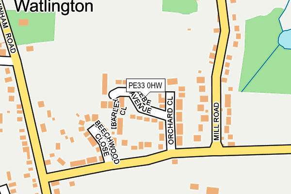 PE33 0HW map - OS OpenMap – Local (Ordnance Survey)