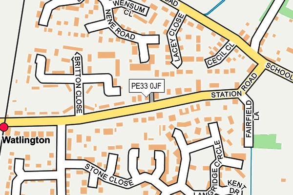 PE33 0JF map - OS OpenMap – Local (Ordnance Survey)