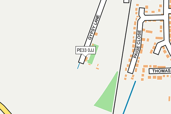PE33 0JJ map - OS OpenMap – Local (Ordnance Survey)